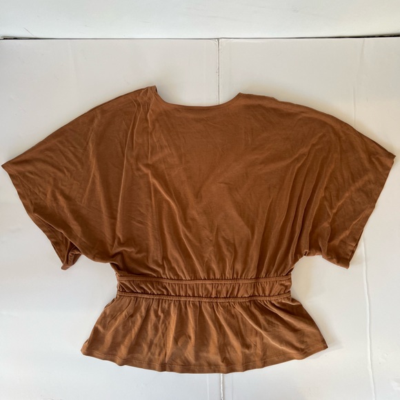 Lucky Brand - cognac peplum top - Picture 4 of 4